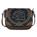 Vintage Aquarius Zodiac Sign Print Saddle Bag
