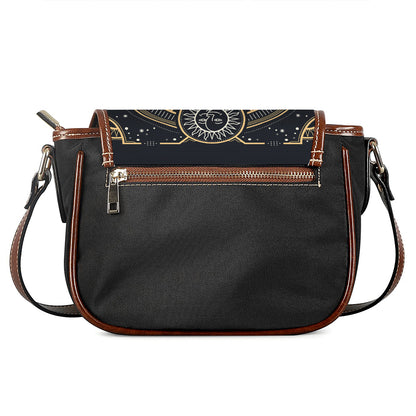Vintage Aquarius Zodiac Sign Print Saddle Bag
