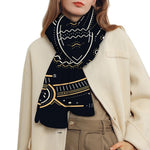 Vintage Aquarius Zodiac Sign Print Scarf