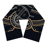 Vintage Aquarius Zodiac Sign Print Scarf