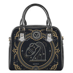 Vintage Aquarius Zodiac Sign Print Shoulder Handbag