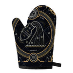 Vintage Aquarius Zodiac Sign Print Single Oven Mitt
