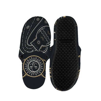 Vintage Aquarius Zodiac Sign Print Slippers
