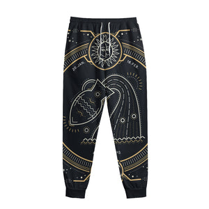 Vintage Aquarius Zodiac Sign Print Sweatpants