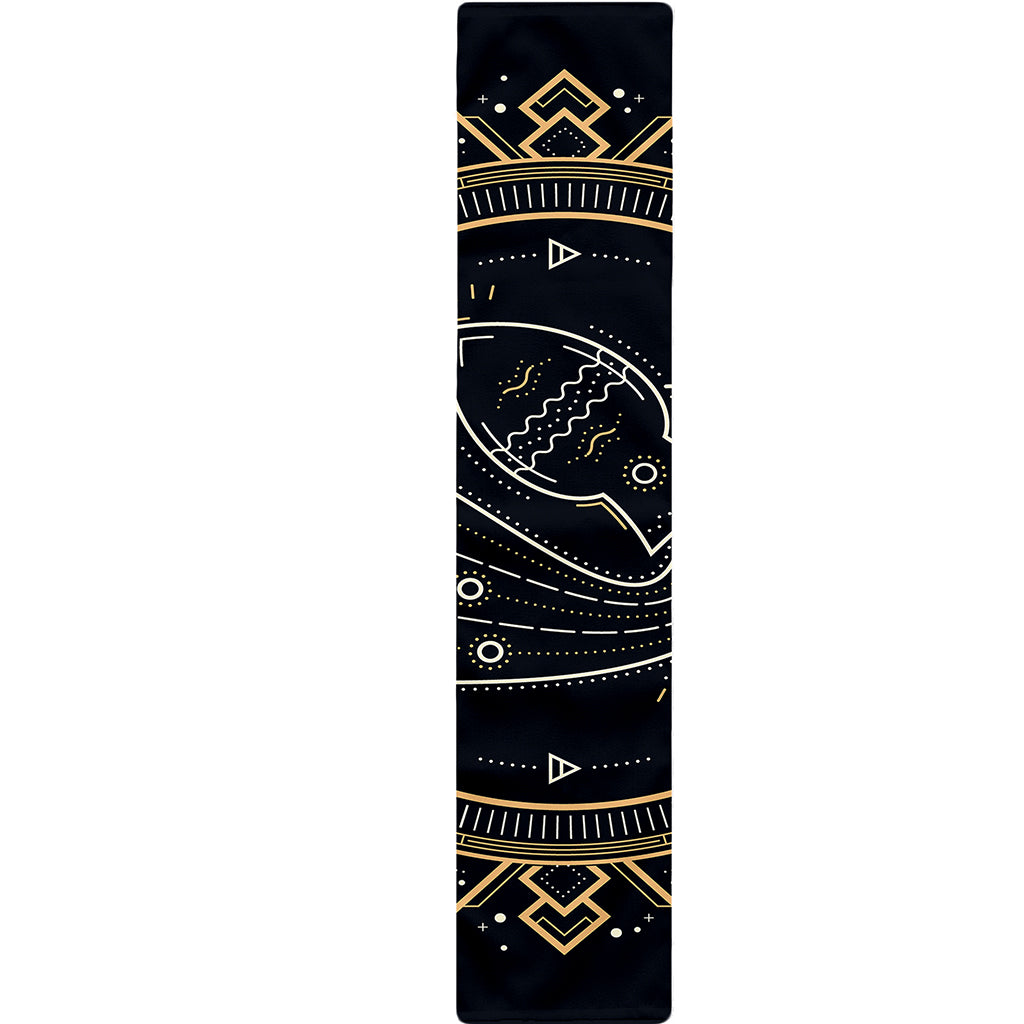 Vintage Aquarius Zodiac Sign Print Table Runner