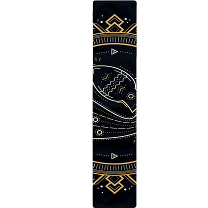 Vintage Aquarius Zodiac Sign Print Table Runner