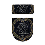 Vintage Aquarius Zodiac Sign Print Toilet Lid And Tank Cover Set