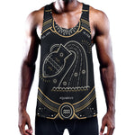 Vintage Aquarius Zodiac Sign Print Training Tank Top