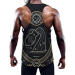 Vintage Aquarius Zodiac Sign Print Training Tank Top