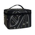 Vintage Aquarius Zodiac Sign Print Travel Makeup Bag