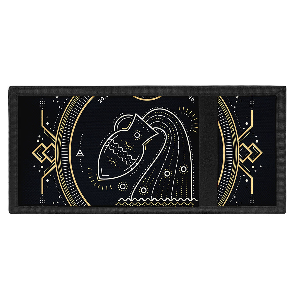 Vintage Aquarius Zodiac Sign Print Trifold Wallet