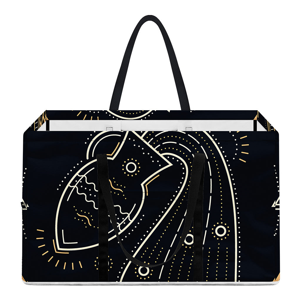 Vintage Aquarius Zodiac Sign Print Utility Tote Bag