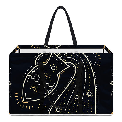 Vintage Aquarius Zodiac Sign Print Utility Tote Bag