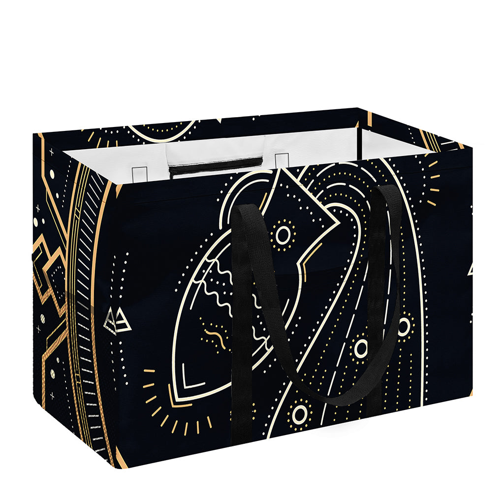 Vintage Aquarius Zodiac Sign Print Utility Tote Bag