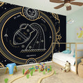 Vintage Aquarius Zodiac Sign Print Wall Sticker