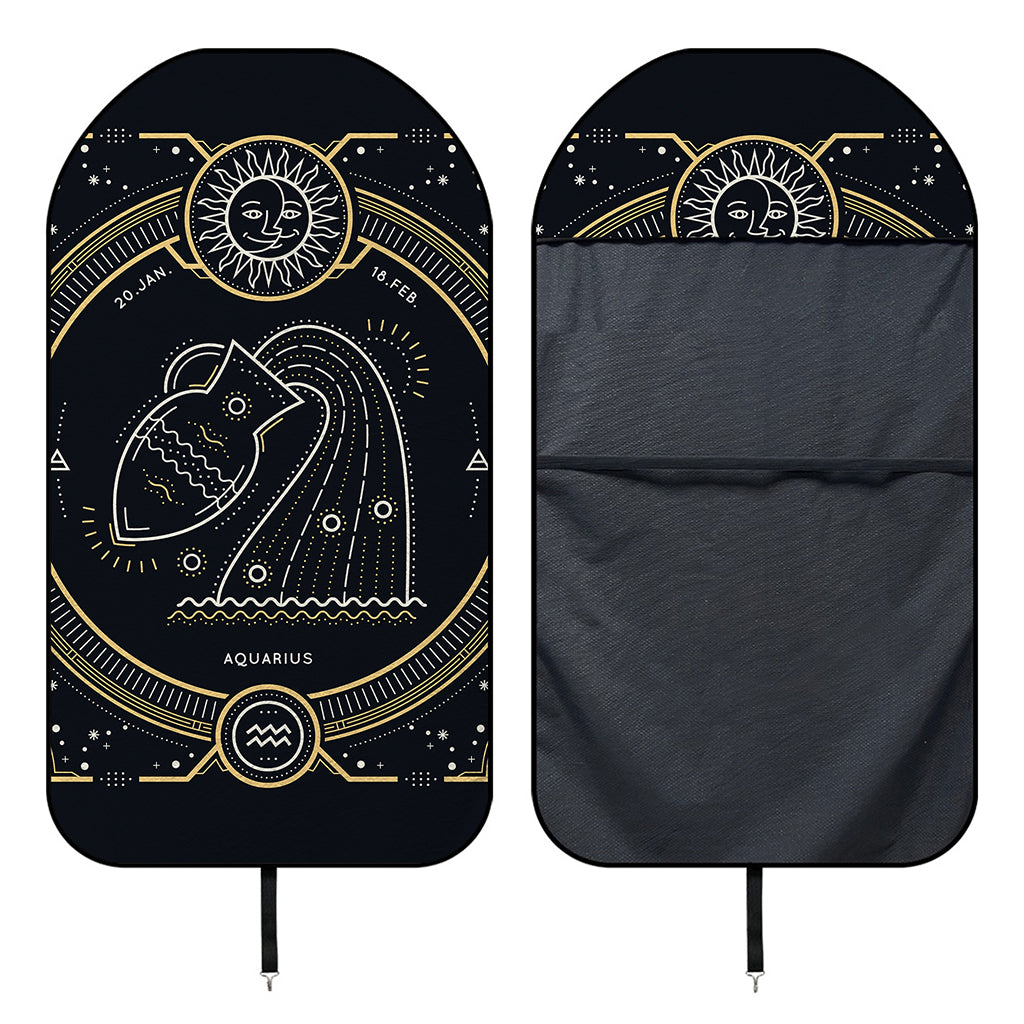Vintage Aquarius Zodiac Sign Print Waterproof Car Seat Cover