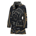 Vintage Aquarius Zodiac Sign Print Women's Bathrobe