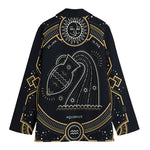 Vintage Aquarius Zodiac Sign Print Women's Blazer