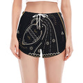Vintage Aquarius Zodiac Sign Print Women's Split Running Shorts