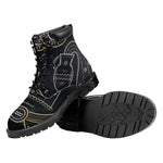 Vintage Aquarius Zodiac Sign Print Work Boots