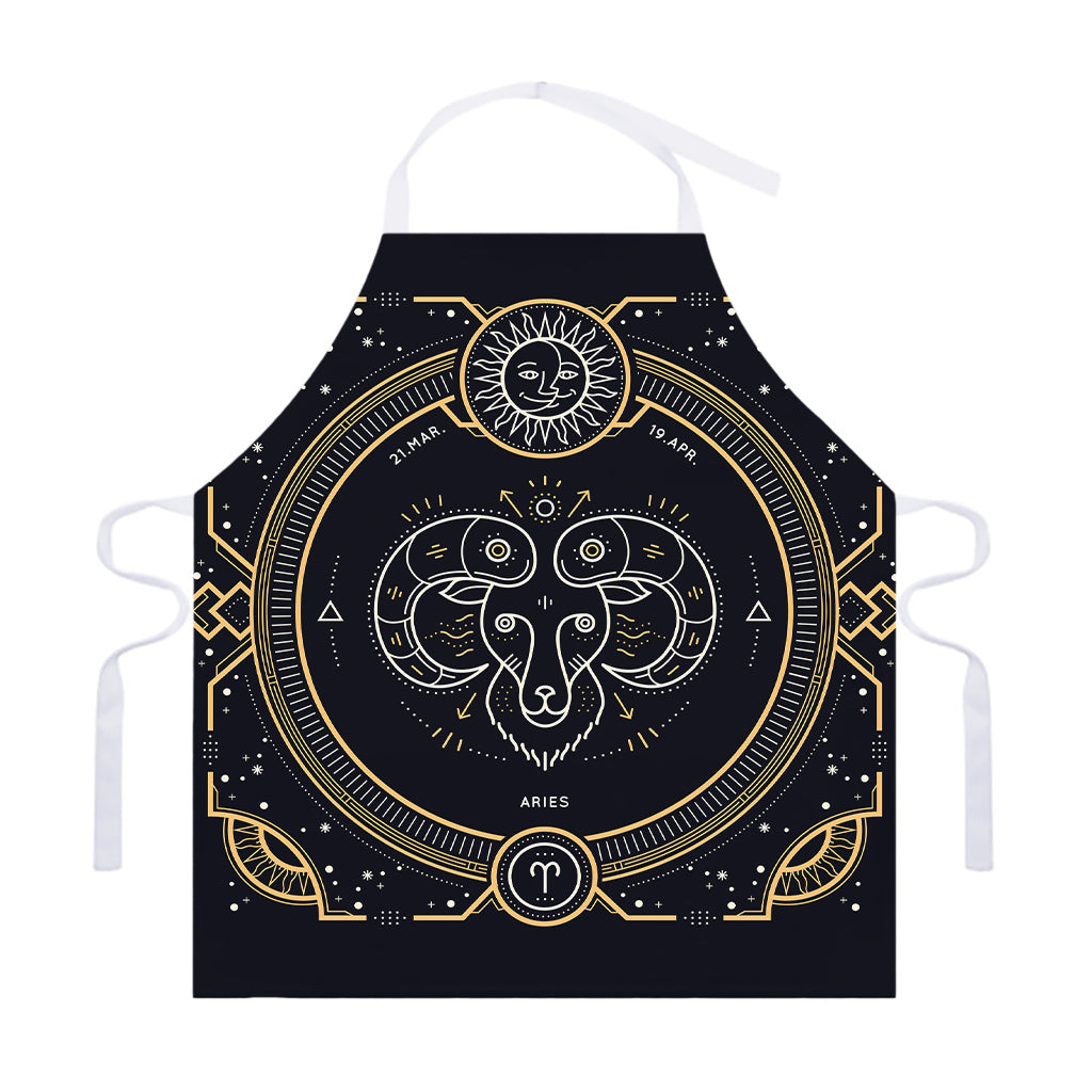 Vintage Aries Zodiac Sign Print Adjustable Apron