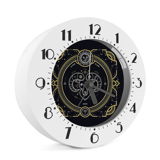 Vintage Aries Zodiac Sign Print Alarm Clock
