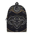 Vintage Aries Zodiac Sign Print School Backpack