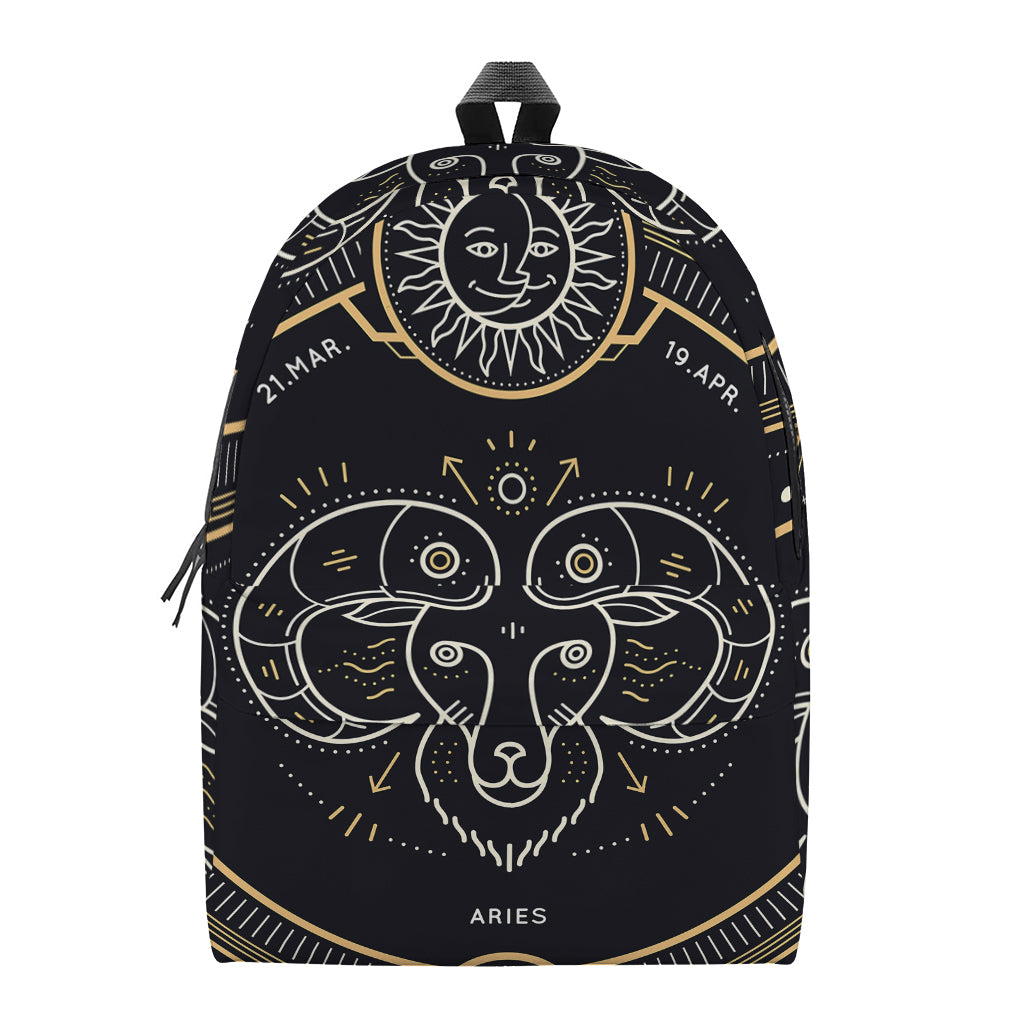 Vintage Aries Zodiac Sign Print Backpack