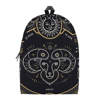 Vintage Aries Zodiac Sign Print Backpack
