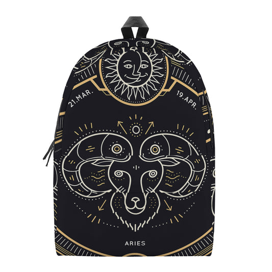 Vintage Aries Zodiac Sign Print Backpack