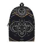 Vintage Aries Zodiac Sign Print Backpack