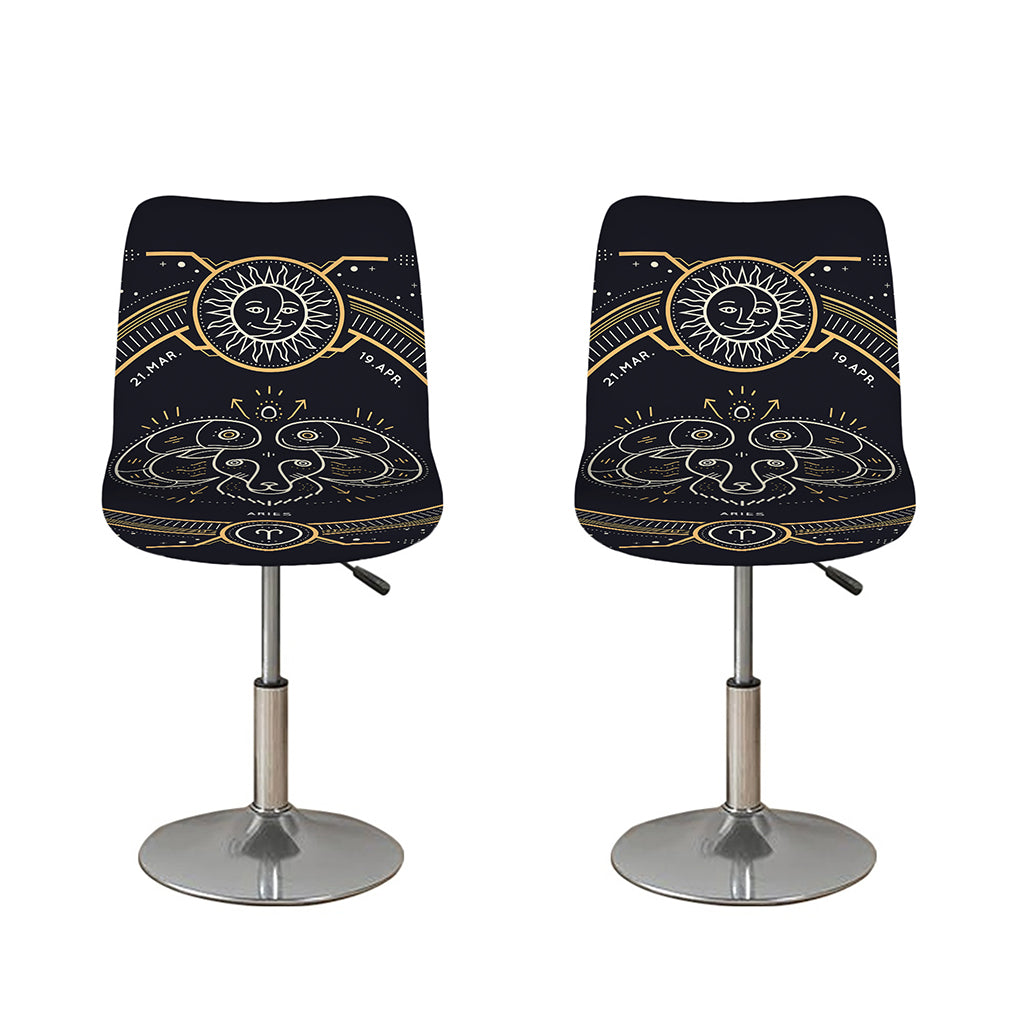 Vintage Aries Zodiac Sign Print Bar Stool Covers