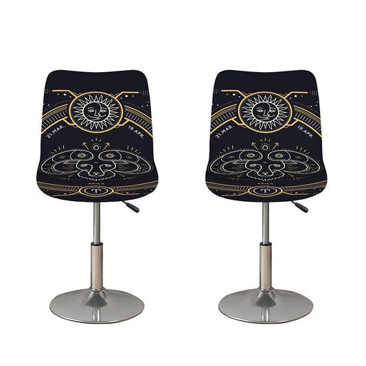 Vintage Aries Zodiac Sign Print Bar Stool Covers