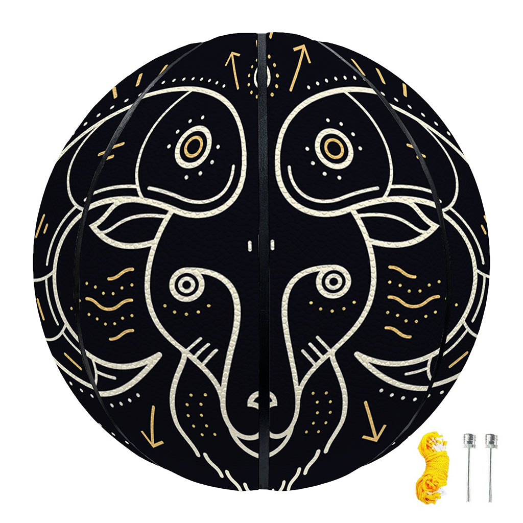Vintage Aries Zodiac Sign Print Basketball