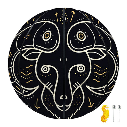 Vintage Aries Zodiac Sign Print Basketball