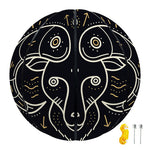 Vintage Aries Zodiac Sign Print Basketball