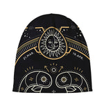 Vintage Aries Zodiac Sign Print Beanie