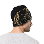 Vintage Aries Zodiac Sign Print Beanie