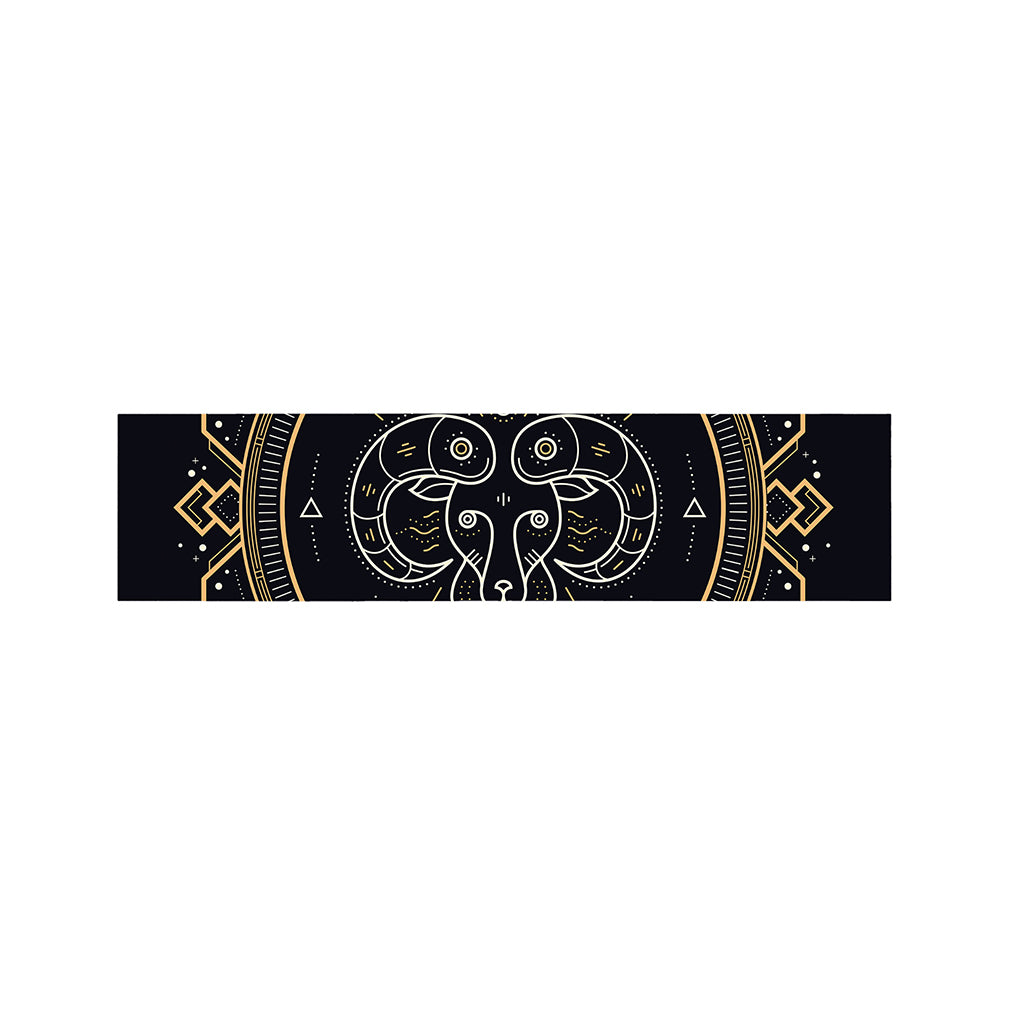 Vintage Aries Zodiac Sign Print Bed Runner