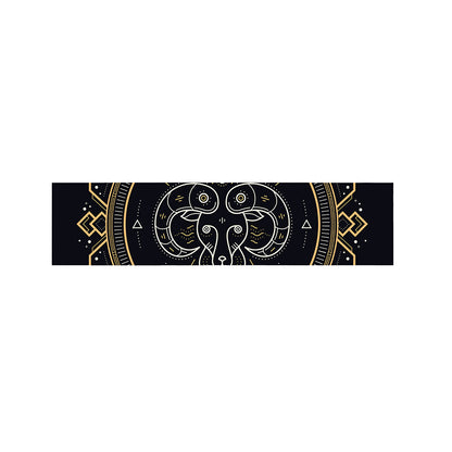 Vintage Aries Zodiac Sign Print Bed Runner