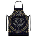 Vintage Aries Zodiac Sign Print Bib Apron With Pocket