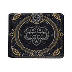 Vintage Aries Zodiac Sign Print Bifold Wallet