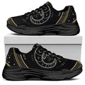 Vintage Aries Zodiac Sign Print Black Chunky Shoes