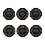 Vintage Aries Zodiac Sign Print Coaster Set