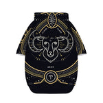 Vintage Aries Zodiac Sign Print Dog Zip Up Hoodie