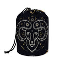 Vintage Aries Zodiac Sign Print Drawstring Makeup Bag