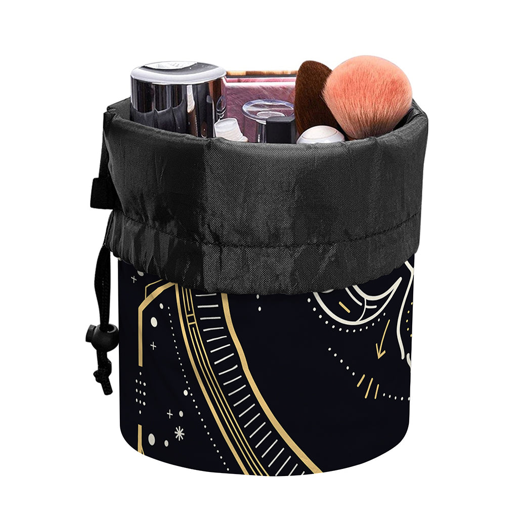 Vintage Aries Zodiac Sign Print Drawstring Makeup Bag