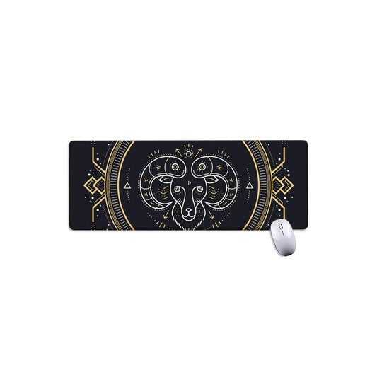 Vintage Aries Zodiac Sign Print Extended Mouse Pad