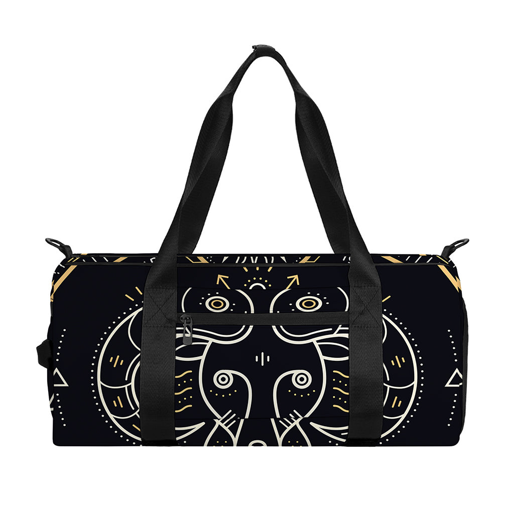 Vintage Aries Zodiac Sign Print Gym Bag