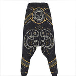 Vintage Aries Zodiac Sign Print Hammer Pants